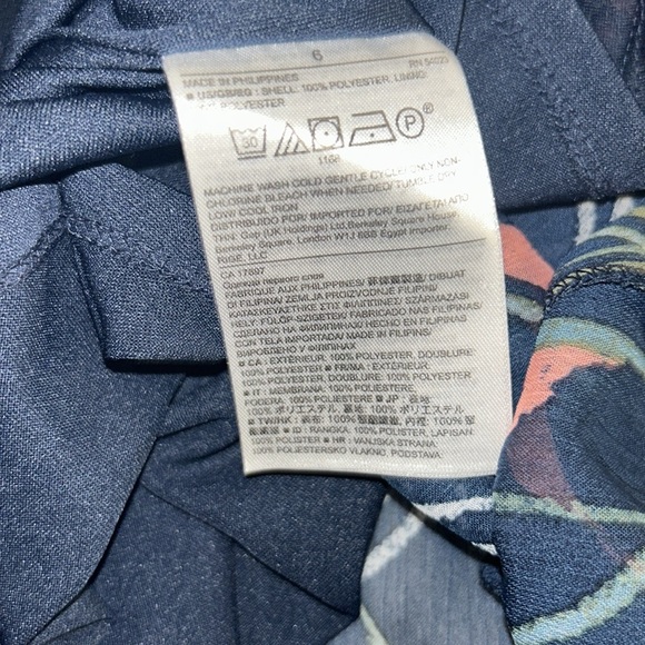 Banana Republic Day Dress Geometric Sleeveless Blue - Picture 10 of 10